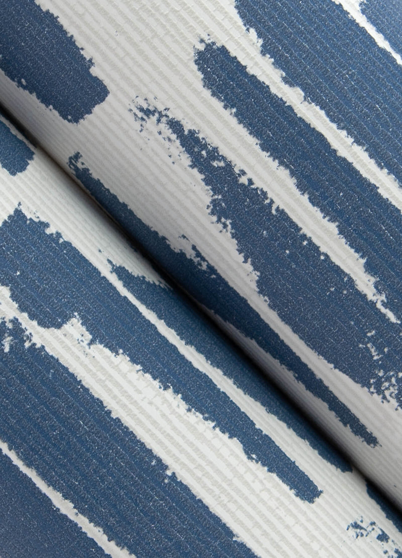 media image for Myrtle Indigo Abstract Stripe Wallpaper 251