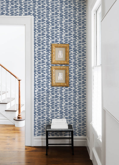 product image for Myrtle Indigo Abstract Stripe Wallpaper 26