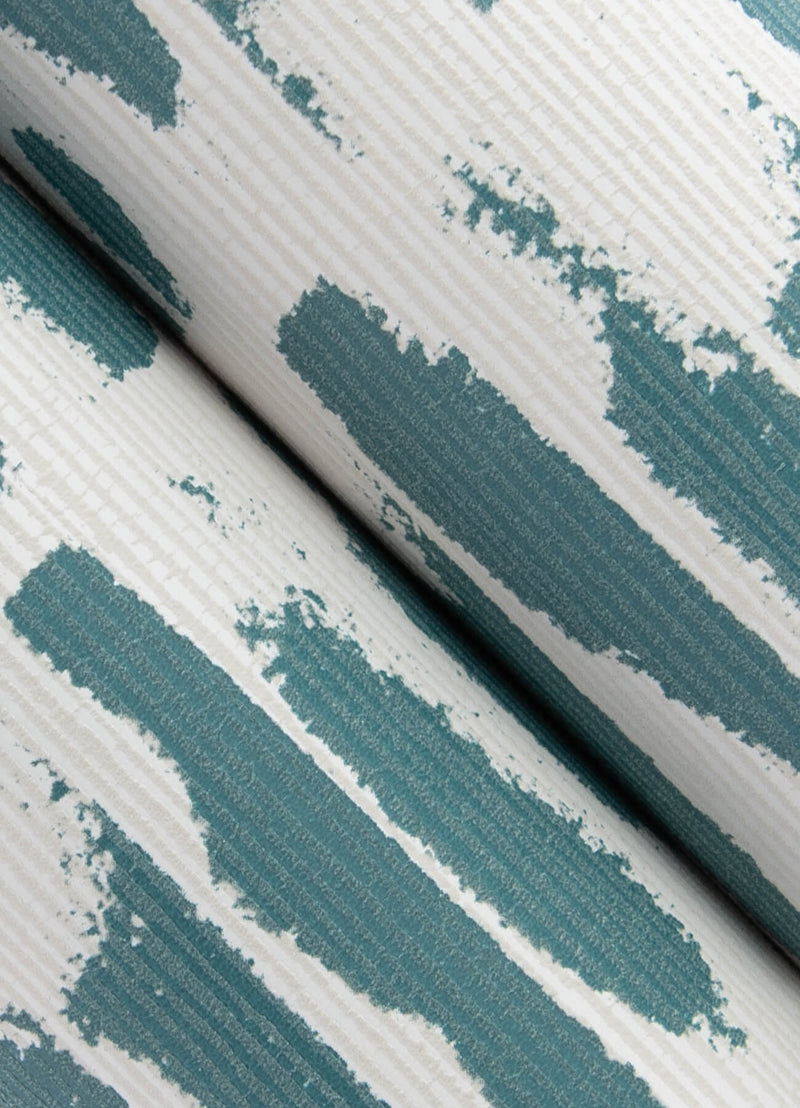 media image for Myrtle Sea Green Abstract Stripe Wallpaper 277