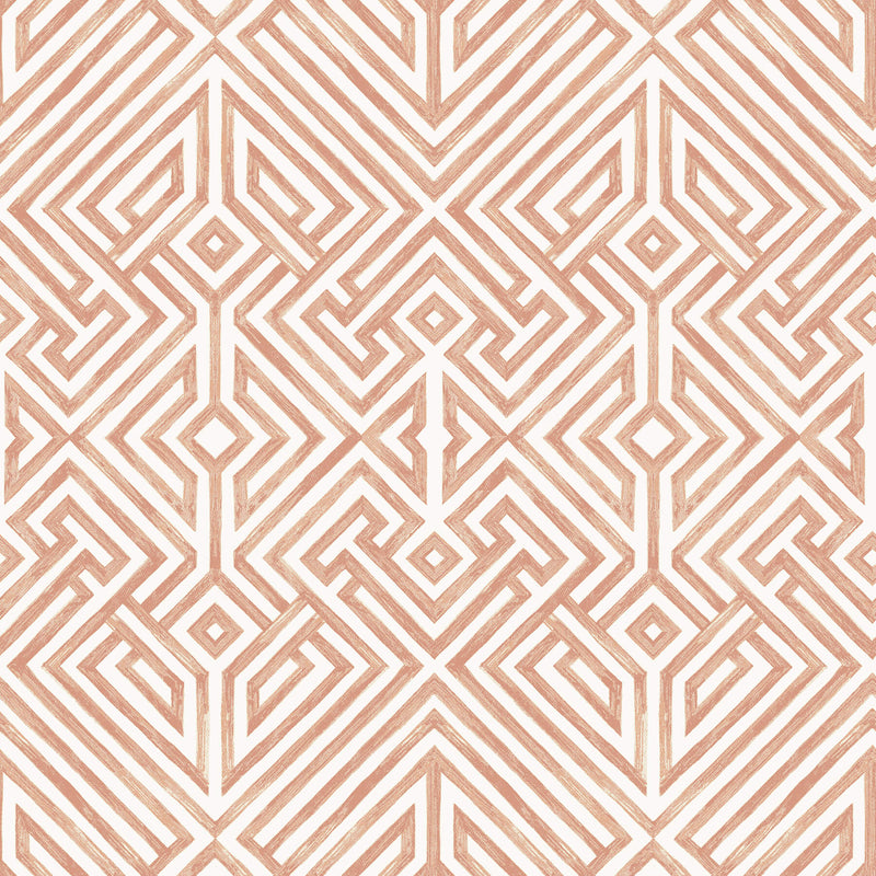 media image for Lyon Coral Geometric Key Wallpaper 274