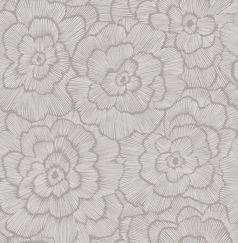 media image for Periwinkle Sterling Textured Floral Wallpaper 234