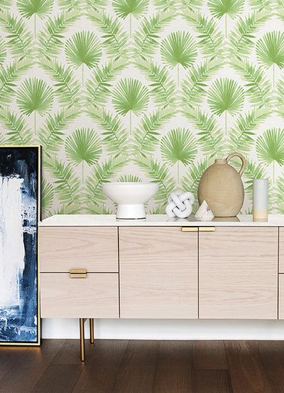 product image for Calla Green Painted Palm Wallpaper 72