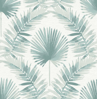 product image of Calla Teal Painted Palm Wallpaper 582