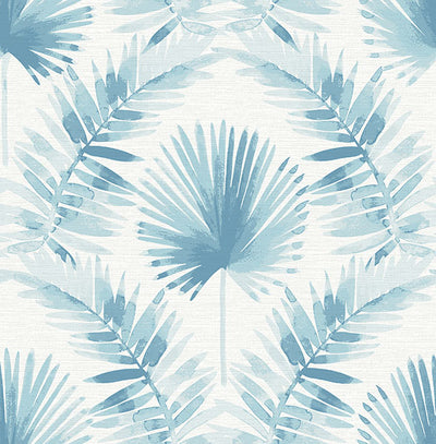 product image of Calla Blue Painted Palm Wallpaper 578