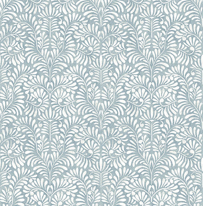 product image of Elma Sky Blue Fiddlehead Wallpaper 576