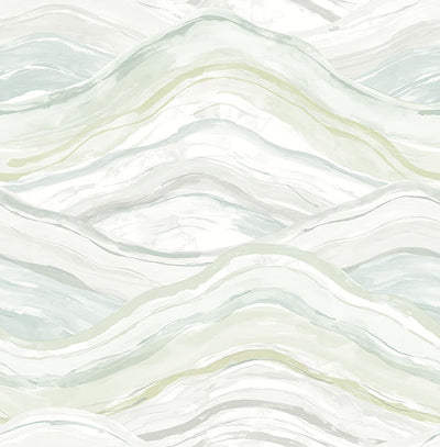 product image of Dorea Sea Green Striated Waves Wallpaper 514