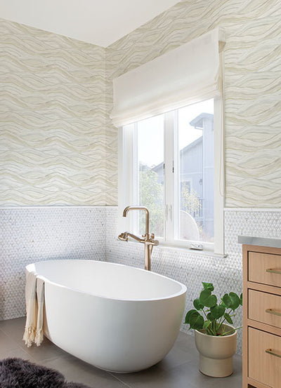 product image for Dorea Champagne Striated Waves Wallpaper 69