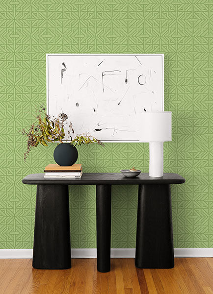 media image for Hesper Green Geometric Wallpaper 213