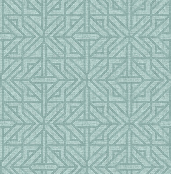 media image for Hesper Teal Geometric Wallpaper 286