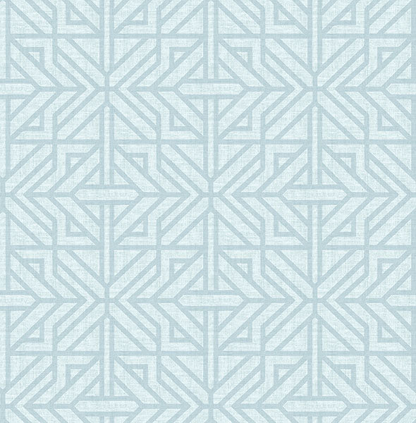 media image for Hesper Sky Blue Geometric Wallpaper 21