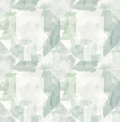 product image of Perrin Sea Green Gem Geometric Wallpaper 561