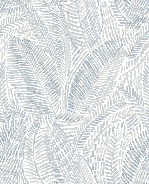 media image for Sample Fildia Light Blue Botanical Wallpaper 211