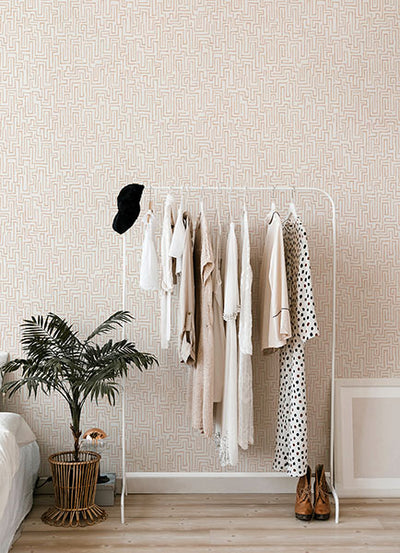 product image for Ramble Blush Geometric Wallpaper 95