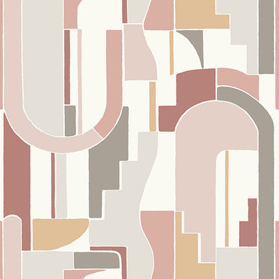 product image for Odele Blush Geometric Archways Wallpaper 80