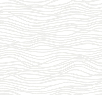 product image of Galyn White Pearlescent Wave Wallpaper 549