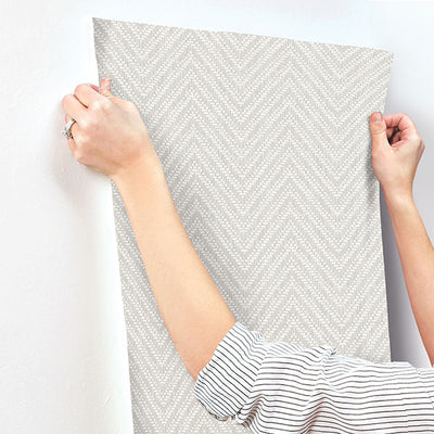 product image for Glynn Light Grey Chevron Wallpaper 98