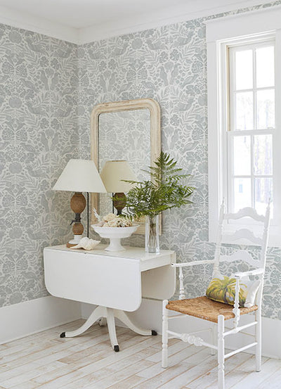 product image for Nestle Light Grey Bird Block Print Wallpaper 42