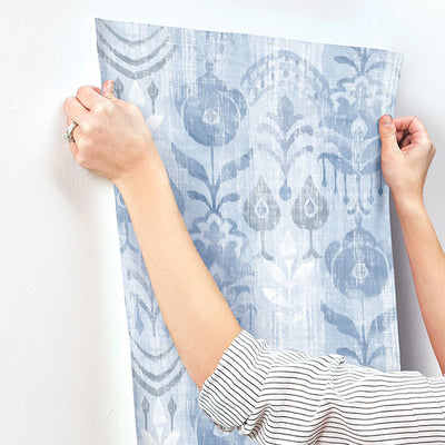 product image for Pavord Blue Floral Shibori Wallpaper 47