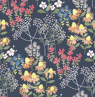 product image of Cultivate Navy Springtime Blooms Wallpaper 518