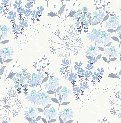 product image of Cultivate Blue Springtime Blooms Wallpaper 529