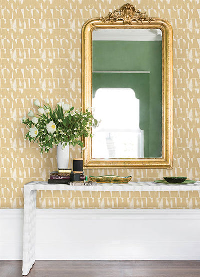 product image for Bancroft Gold Artistic Stripe Wallpaper 36