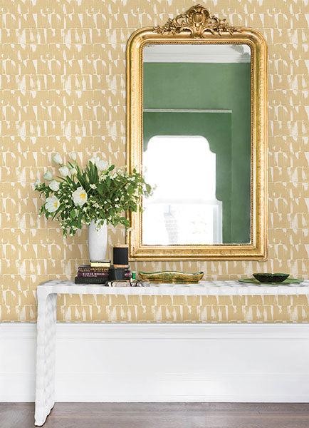 media image for Bancroft Gold Artistic Stripe Wallpaper 21