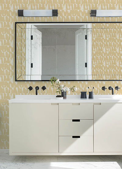 product image for Bancroft Gold Artistic Stripe Wallpaper 84