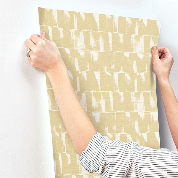 media image for Bancroft Gold Artistic Stripe Wallpaper 27