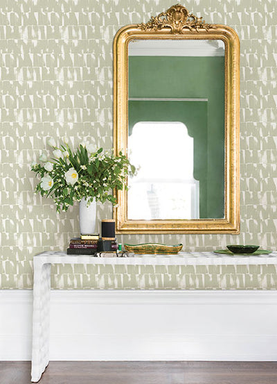 product image for Bancroft Sage Artistic Stripe Wallpaper 85