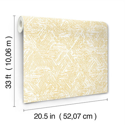 product image for Retreat Yellow Quilted Geometric Wallpaper 76