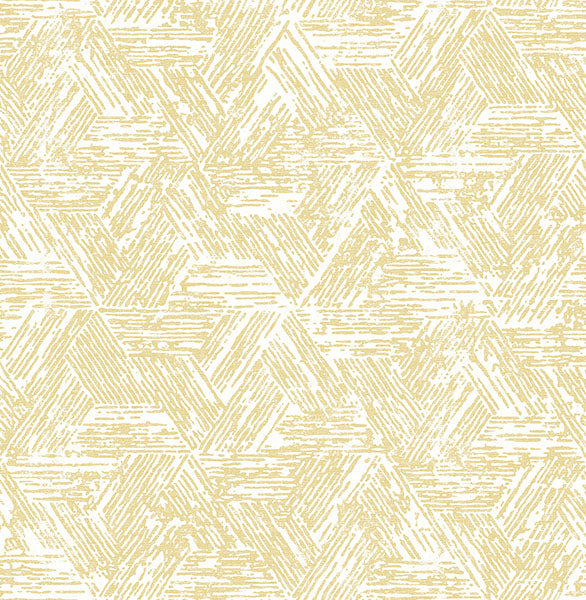 media image for Retreat Yellow Quilted Geometric Wallpaper 235