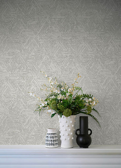 product image for Retreat Grey Quilted Geometric Wallpaper 93