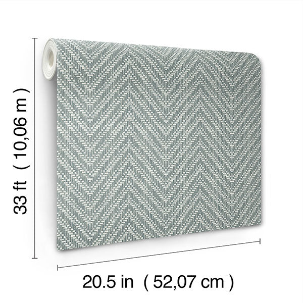 media image for Glynn Denim Chevron Wallpaper 272