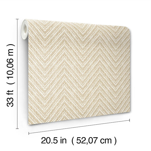 media image for Glynn Wheat Chevron Wallpaper 28