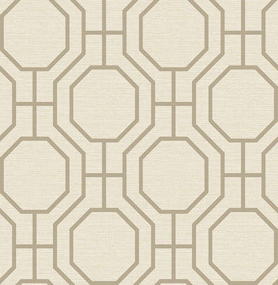 product image for Manor Taupe Geometric Trellis Wallpaper 16