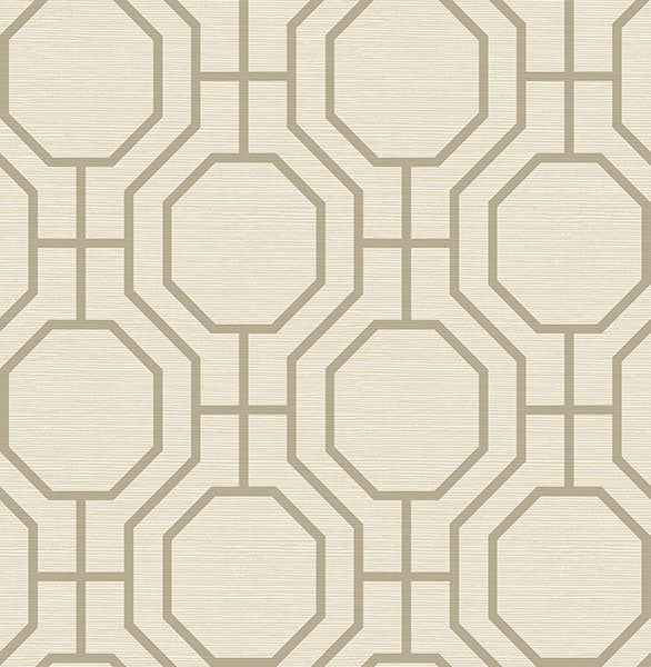 media image for Manor Taupe Geometric Trellis Wallpaper 229