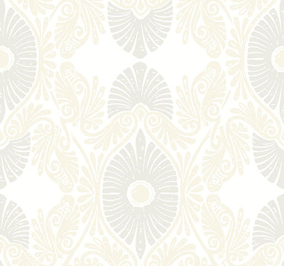 product image of Villa Bone Embellished Ogee Wallpaper 555