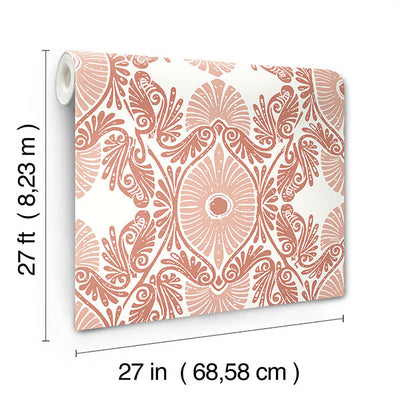 product image for Villa Rasberry Embellished Ogee Wallpaper 10