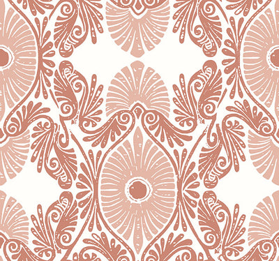 product image of Villa Rasberry Embellished Ogee Wallpaper 546