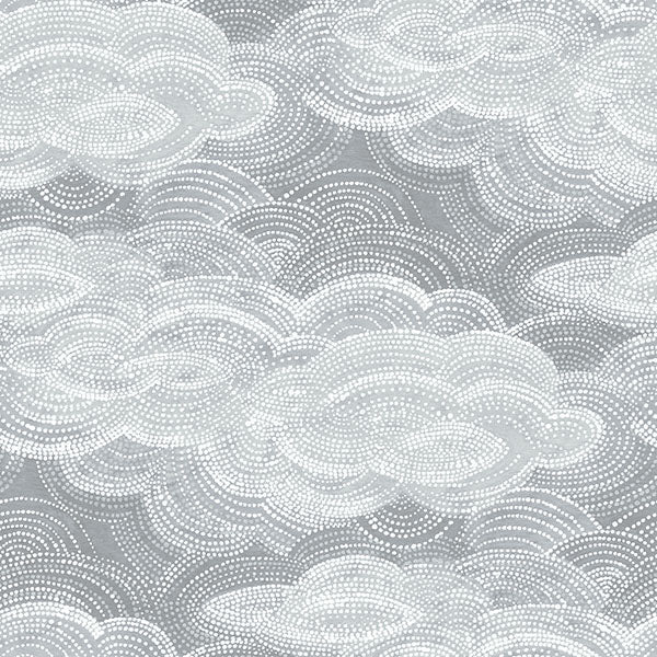 media image for Vision Slate Stipple Clouds Wallpaper 242