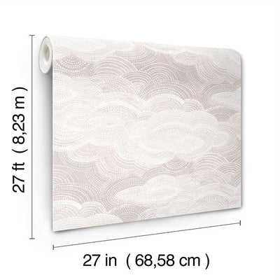 product image for Vision Lavender Stipple Clouds Wallpaper 98