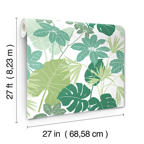 Shop Medellin Green Rainforest Floor Wallpaper | Burke Decor