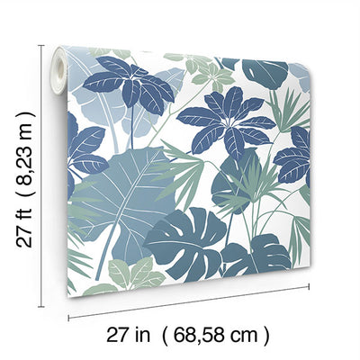 product image for Medellin Blue Rainforest Floor Wallpaper 13