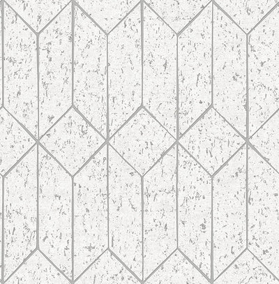 product image of Hayden White Concrete Trellis Wallpaper from Fusion Advantage Collection by Brewster 589