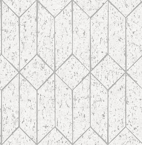 media image for Hayden White Concrete Trellis Wallpaper from Fusion Advantage Collection by Brewster 255