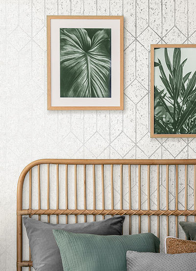 product image for Hayden White Concrete Trellis Wallpaper from Fusion Advantage Collection by Brewster 47