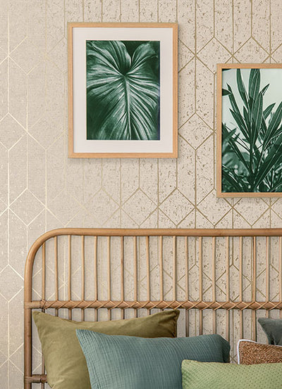 product image for Hayden Bone Concrete Trellis Wallpaper from Fusion Advantage Collection by Brewster 38