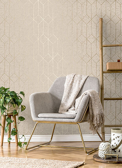 product image for hayden bone concrete trellis wallpaper from fusion advantage collection by brewster 5 76