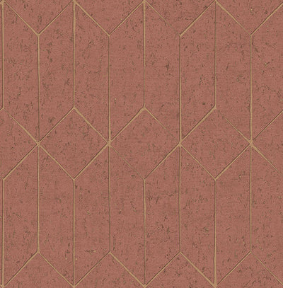 product image of Hayden Rasberry Concrete Trellis Wallpaper from Fusion Advantage Collection by Brewster 542