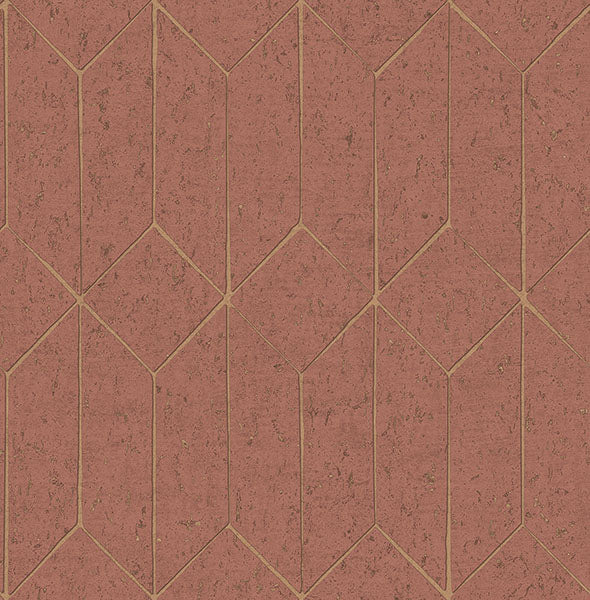 media image for Hayden Rasberry Concrete Trellis Wallpaper from Fusion Advantage Collection by Brewster 218